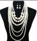 NPY074G CR PEARL NECKLACE SET