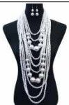 NPY086 WT PEARL NECKLACE SET