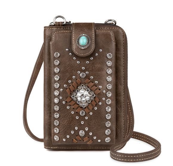 PHD-2117 CF American Bling Bling Studded Phone Wallet