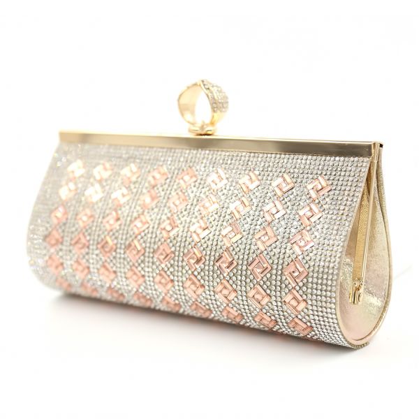 PU-YF001-BR RHINESTONE PURSE