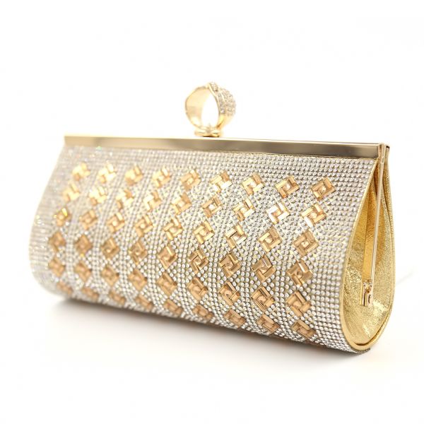 PU-YF001-GL RHINESTONE PURSE