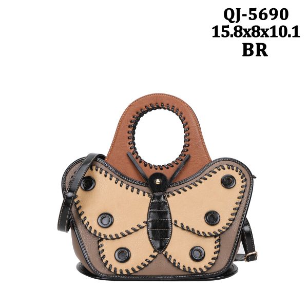 QJ-5690 BR DESIGNER BUTTERFLY BAG