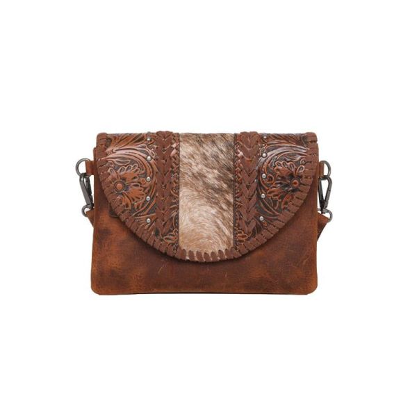 RLC-L157 CF  Montana West Real Leather Tooled Collection Crossbody/Wristlet