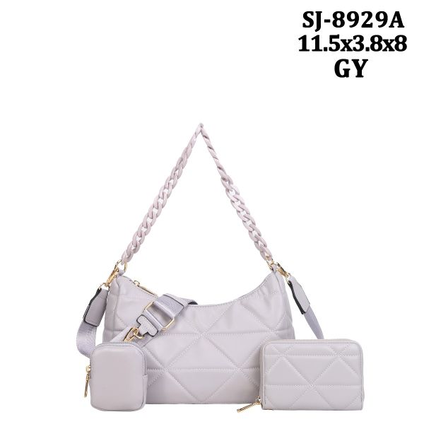 SJ-8929A  WT 3PC  FASHION BAG