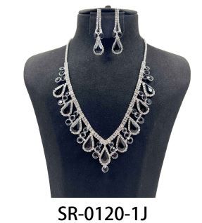 SR-0120-1J RHINESTONE NECKLACE SET