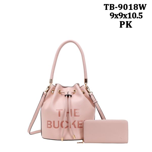 TB-9018W PK DRAW STERING BAG WITH WALLET