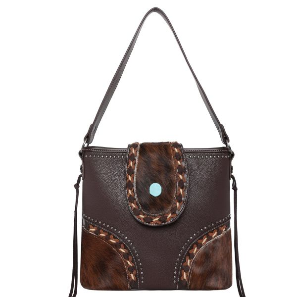 TR122G-918 CF Trinity Ranch Hair-On Cowhide Collection Concealed Handgun Hobo