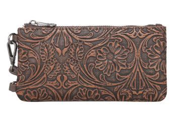 TR153-139 CF  Trinity Ranch Western Pattern Phone Wristlet/Crossbody