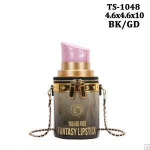 TS-1048 BK/GD FANTASY LIPSTICK BAG