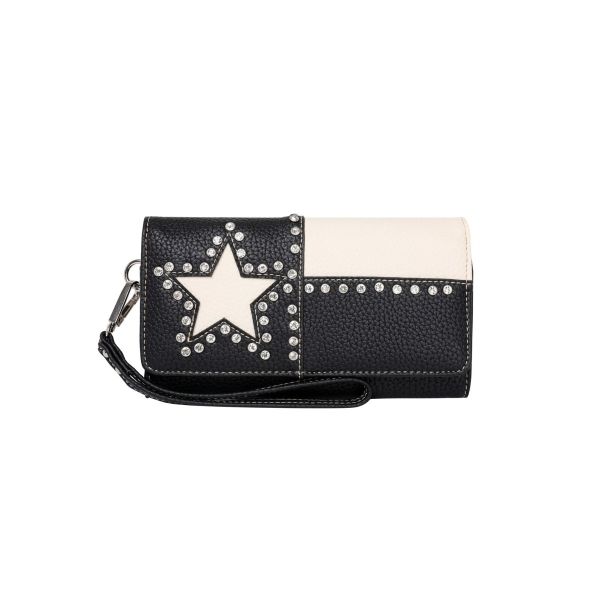 TX14-W018 BK Montana West Texas Pride Collection Secretary Style Wallet