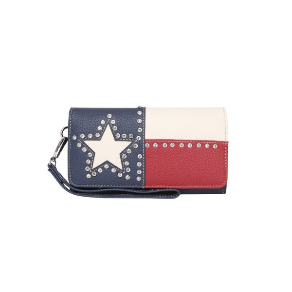 TX14-W018 NV Montana West Texas Pride Collection Secretary Style Wallet