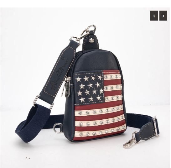 US04-210 NV Montana West American Pride Collection Sling Bag