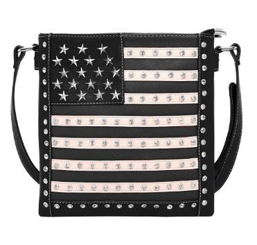 US04G-9360  BK Montana West American Pride Concealed Carry Crossbody