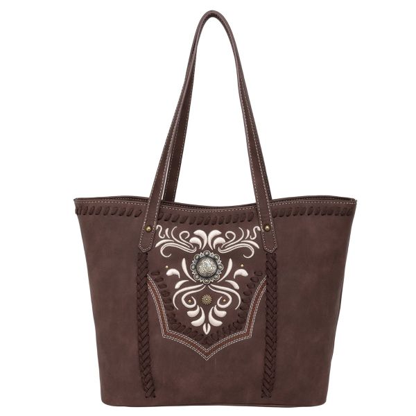 WG08-G8317 CF  Wrangler Embroidered Concealed Carry Tote（Wrangler by Montana West）