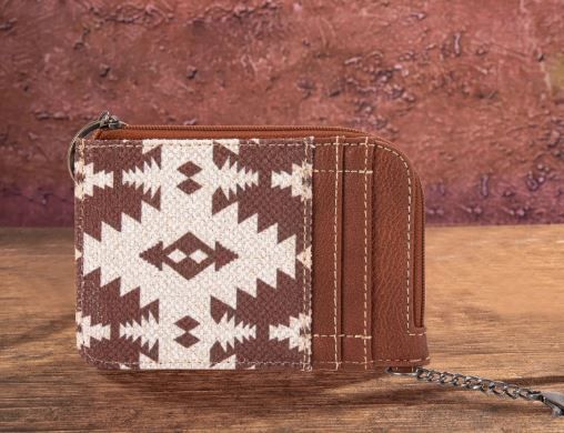 WG2203-W005 LCF Wrangler Southwestern Art Print Mini Zip Card Case