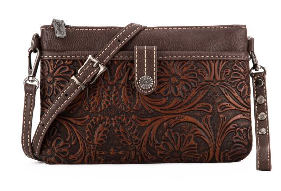 WG85-181 CF Wrangler Vintage Floral Tooled Collection Crossbody