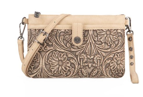 WG85-181 TN Wrangler Vintage Floral Tooled Collection Crossbody