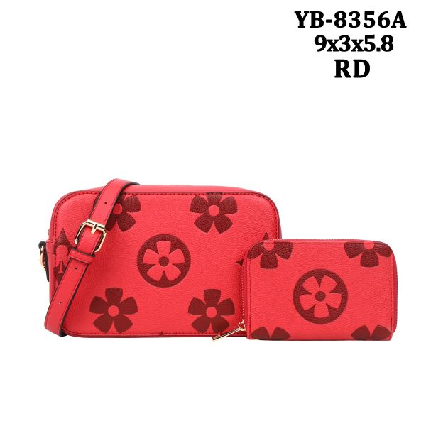 YB-8356A RD CROSSBODY BAG WITH WALLET