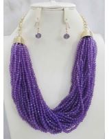 YNE4068 PP  BEAD NECKLACE SETS