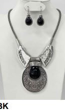 YNE4101 BK NECKLACE SET