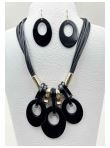 YNE 5084 BK ACRYLIC NECKLACE SET