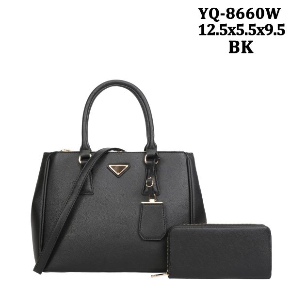 YQ-8660W BK PLAIN DESIGN WITH WALLET