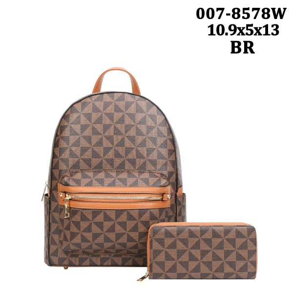 007-8578W BR BACKPACK WITH WALLET