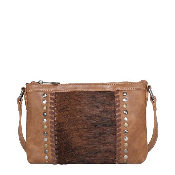 TR117-181 BR Trinity Ranch Hair-On Leather Collection Small Crossbody