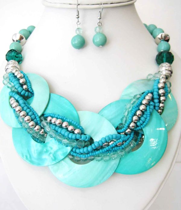 AK541 TL SHELL NECKLACE SET