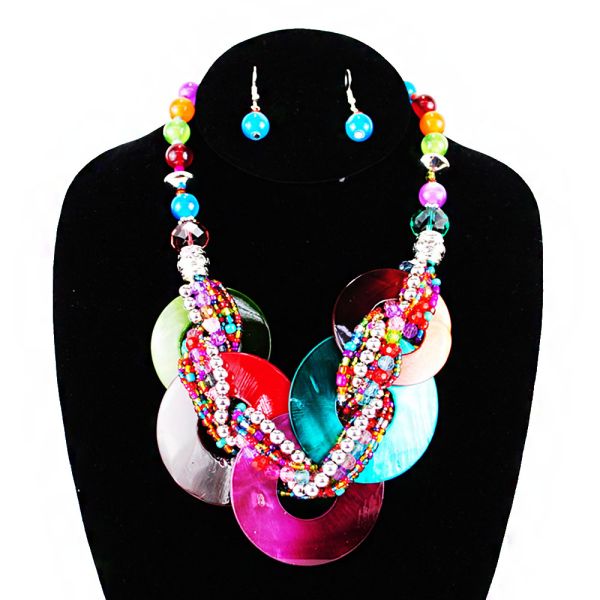 AK541 DMT SHELL NECKLACE SET