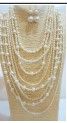 AK556 CRM PEARL NECKLACE SET