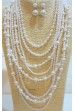 AK556 WT PEARL NECKLACE SET