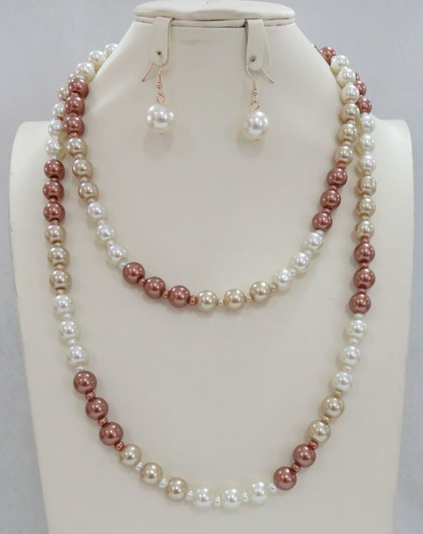 AK633 BR PEARL SETS NECKLACE