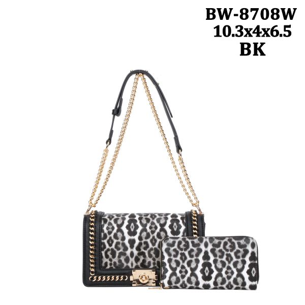 BW-8708W BK LEPERD ANIMAL WITH WALLET