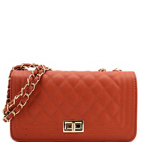 CA8082-TN CROSSBODY QUILT BAG