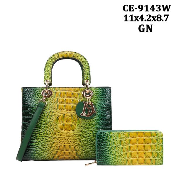 CE-9143W GN RAINBOW CROCO WITH WALLET