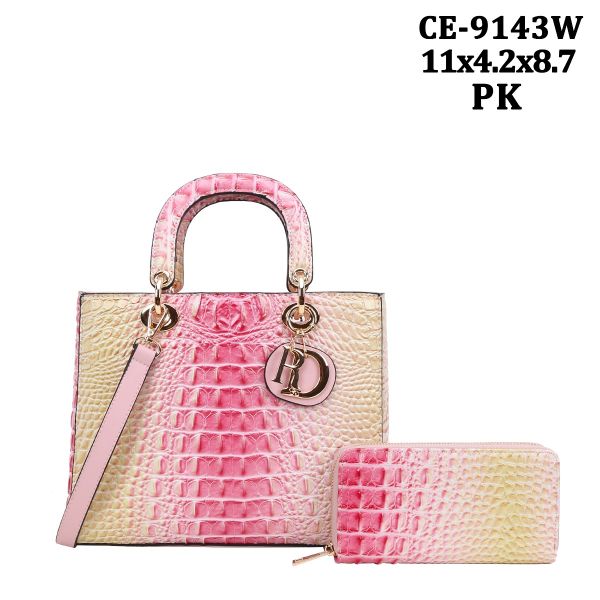 CE-9143W PK RAINBOW CROCO WITH WALLET