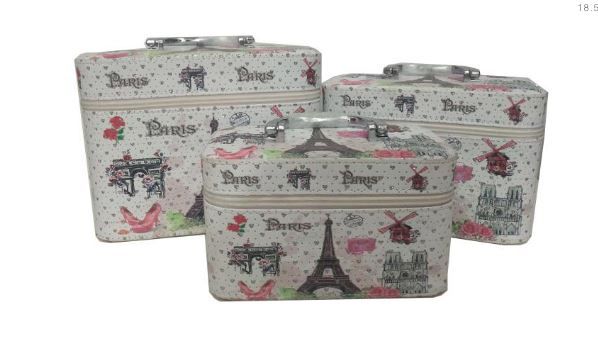 CO-413 PARIS 3PC COSMETIC CASE