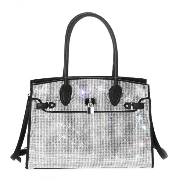 HD3762 CL  Rhinestones Satchel Double Handle With Strap