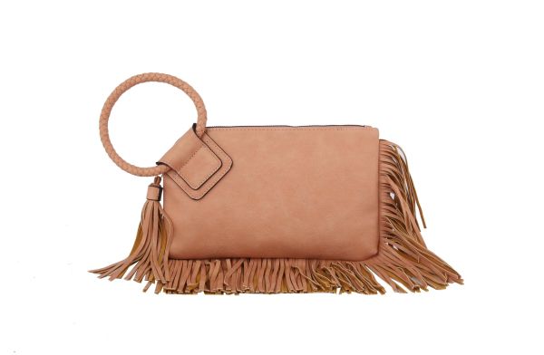 JY-0378 BS FRINGE WRISTLET CLUTCH 