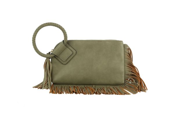 JY-0378 D SG FRINGE WRISTLET CLUTCH 