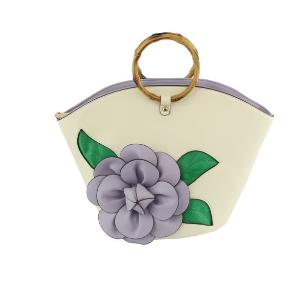 LHU459 LV BAMBOO HANDLE FLOWER BAG