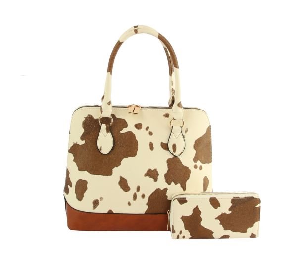 LQ277-1W BR ANIMAL PURSE WITH WALLET