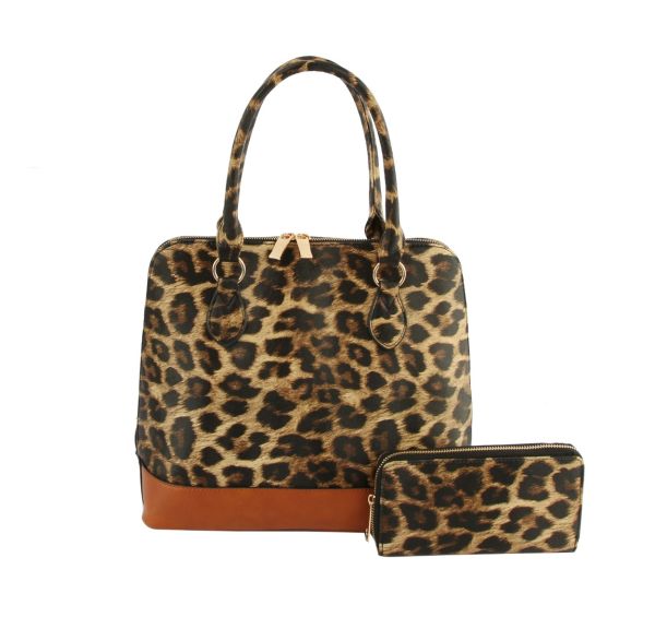 LQ277-1W LP/BR ANIMAL PURSE WITH WALLET