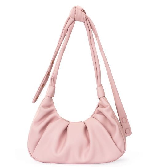 MC-1010 PK Milan Chiva Ruched Hobo/Shoulder Bag