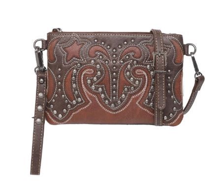 MW1055-181 CF  Montana West Embroidered Collection Clutch/Crossbody