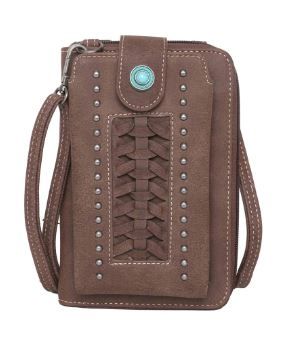 MW1057-183 CF  Montana West Whipstitch Collection Phone Wallet/Crossbody