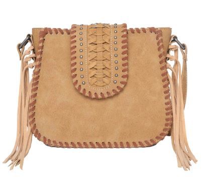 MW1057G-8360 BR  Montana West Fringe Collection Crossbody