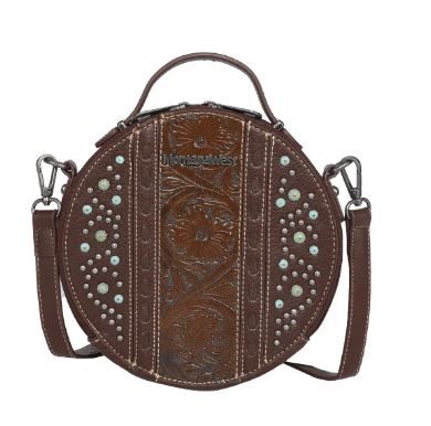 MW1067-118 CF Montana West Embossed Collection Crossbody Circle Bag