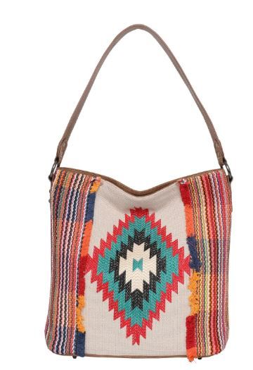 MW1069G-918 CF Montana West Aztec Tapestry Bohemian Shoulder Concealed Carry Bag